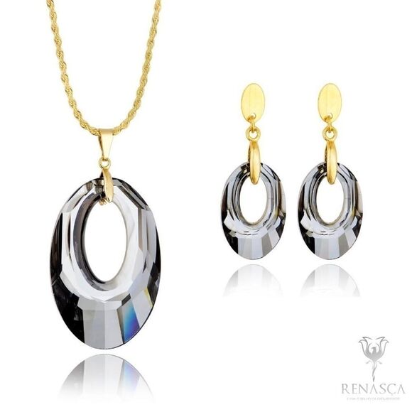 Swarovski authentic Crystals Gold plated rhodium - Picture 3 of 9